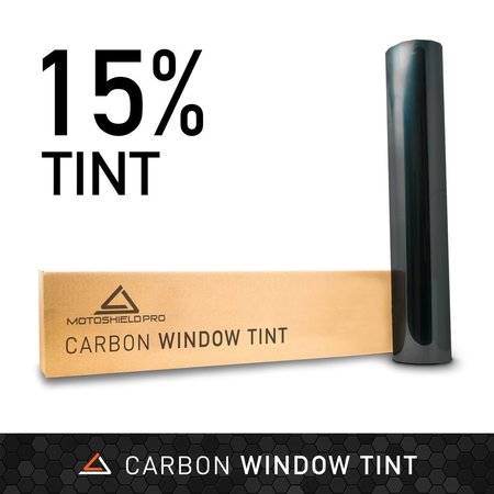 MOTOSHIELD PRO Carbon Window Tint Film for Auto, Car, Truck | 15% VLT (24” in x 100’ ft Roll) CAR-24-100-15
